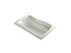 KOHLER K-1239-GHW Mariposa 60" x 36" drop-in Heated BubbleMassage air bath with Bask heated surface, dune