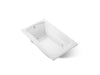 KOHLER K-1239-H Mariposa 60" x 36" drop-in heated whirlpool bath, white