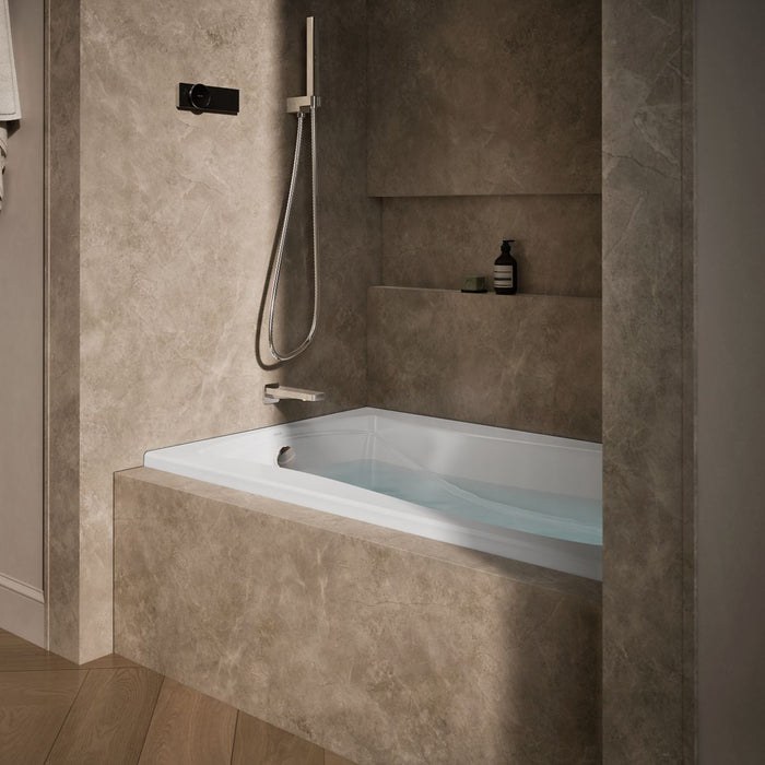 KOHLER K-1239-L Mariposa 60" x 36" alcove whirlpool, left drain, white - view 3