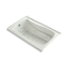 KOHLER K-1239-LW Mariposa 60" x 36" alcove whirlpool bath with Bask heated surface, left drain, dune