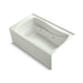 KOHLER K-1239-RAW Mariposa 60" x 36" alcove whirlpool bath Bask heated surface, right drain, dune