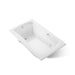 KOHLER K-1239-W1 Mariposa 60" x 36" drop-in whirlpool bath with Bask heated surface, white