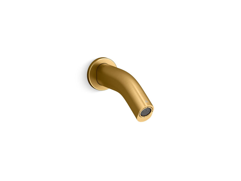 KOHLER K-123B16-SANA Oblo Wall-mount touchless faucet with Kinesis sensor technology, AC-powered, vibrant brushed moderne...