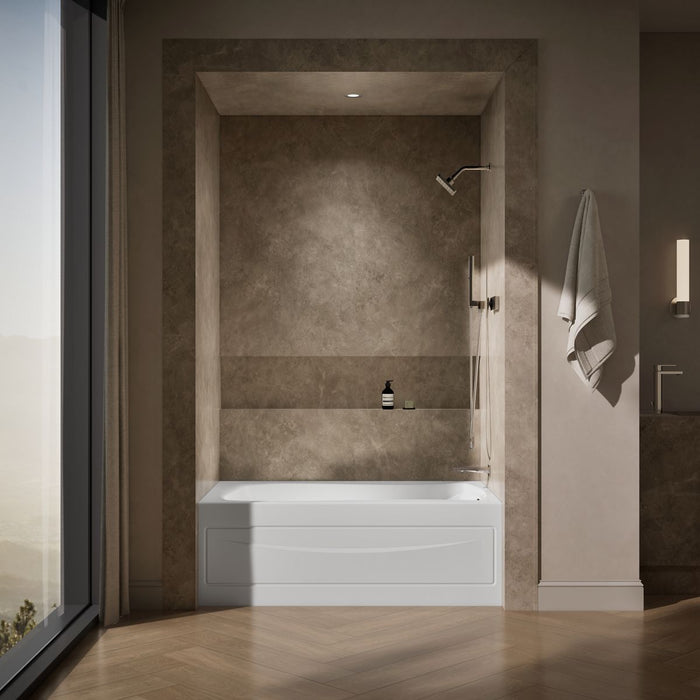 KOHLER K-1242-RA Mariposa 60" x 36" alcove bath, right drain, white - view 4
