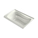 KOHLER K-1242-RW Mariposa 60" x 36" alcove bath with Bask heated surface, right drain, dune
