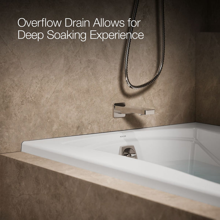 KOHLER K-1257-GHLF Mariposa 72" x 36" alcove Heated BubbleMassage air bath, left drain
