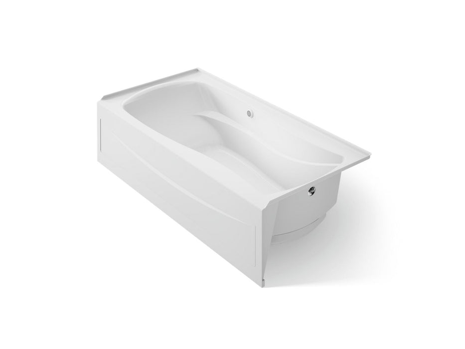 KOHLER K-1257-GHRAW Mariposa 72" x 36" alcove Heated BubbleMassage air bath with Bask heated surface, right drain, white