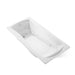 KOHLER K-1257-H Mariposa 72" x 36" drop-in heated whirlpool bath, white