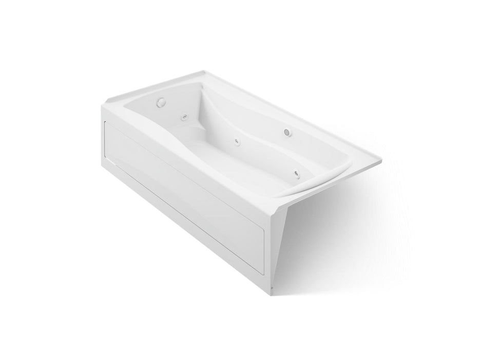 KOHLER K-1257-LAW Mariposa 72" x 36" alcove whirlpool bath with Bask heated surface, left drain, white