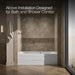 KOHLER K-1257-LAW Mariposa 72" x 36" alcove whirlpool bath with Bask heated surface, left drain, white - view 4