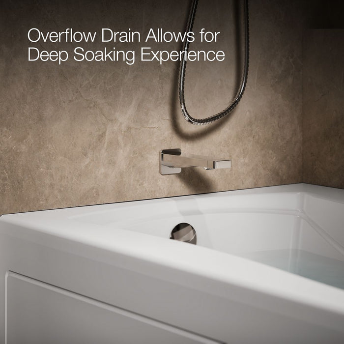 KOHLER K-1257-LH Mariposa 72" x 36" alcove heated whirlpool bath, left drain, white - view 4