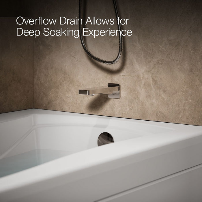 KOHLER K-1257-RA Mariposa 72" x 36" alcove whirlpool bath, right drain, white - view 4