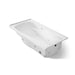 KOHLER K-1257-RW Mariposa 72" x 36" alcove whirlpool bath with Bask heated surface, right drain, white