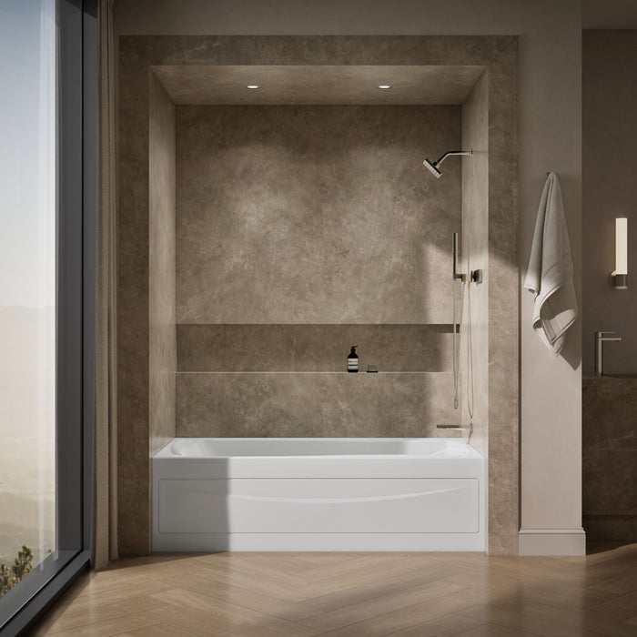 KOHLER K-1259-RA Mariposa 72" x 36" alcove bath, right drain, white - view 4