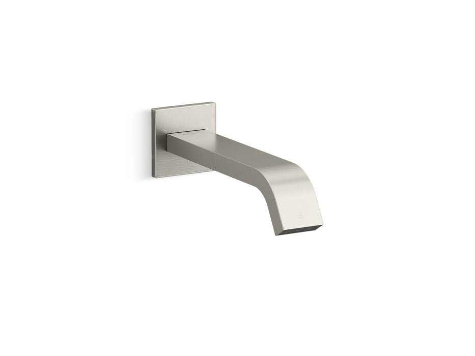 KOHLER K-126L36-SANL Loure Wall-mount touchless faucet with Kinesis sensor technology, Hybrid-powered, vibrant brushed nickel