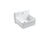 KOHLER K-12784-0 K-12784 Gilford 24" x 22" Bracket-mount Scrub-up/plaster Sink with Single Faucet Hole, white