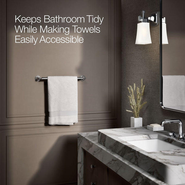 KOHLER K-13108 Pinstripe 18" towel bar