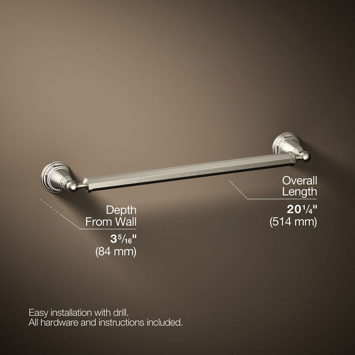 KOHLER K-13108 Pinstripe 18" towel bar