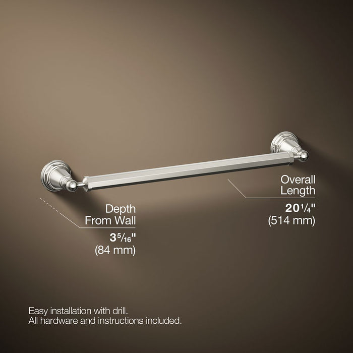 KOHLER K-13108 Pinstripe 18" towel bar