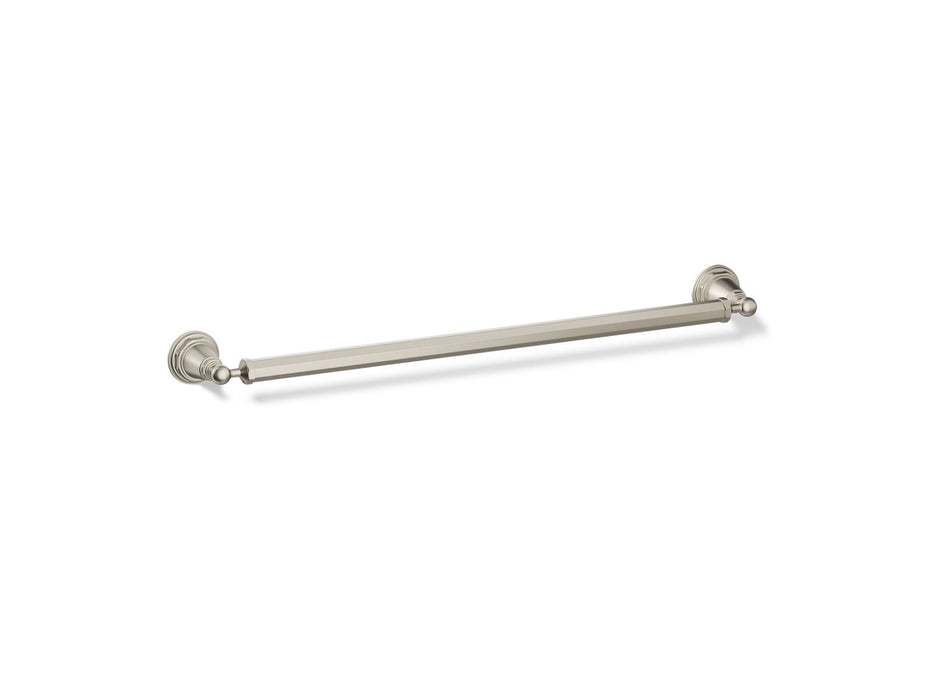 KOHLER K-13109 Pinstripe 24" towel bar, vibrant brushed nickel