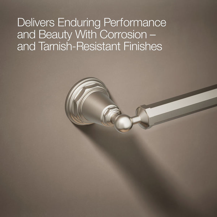 KOHLER K-13109 Pinstripe 24" towel bar, vibrant brushed nickel - view 5