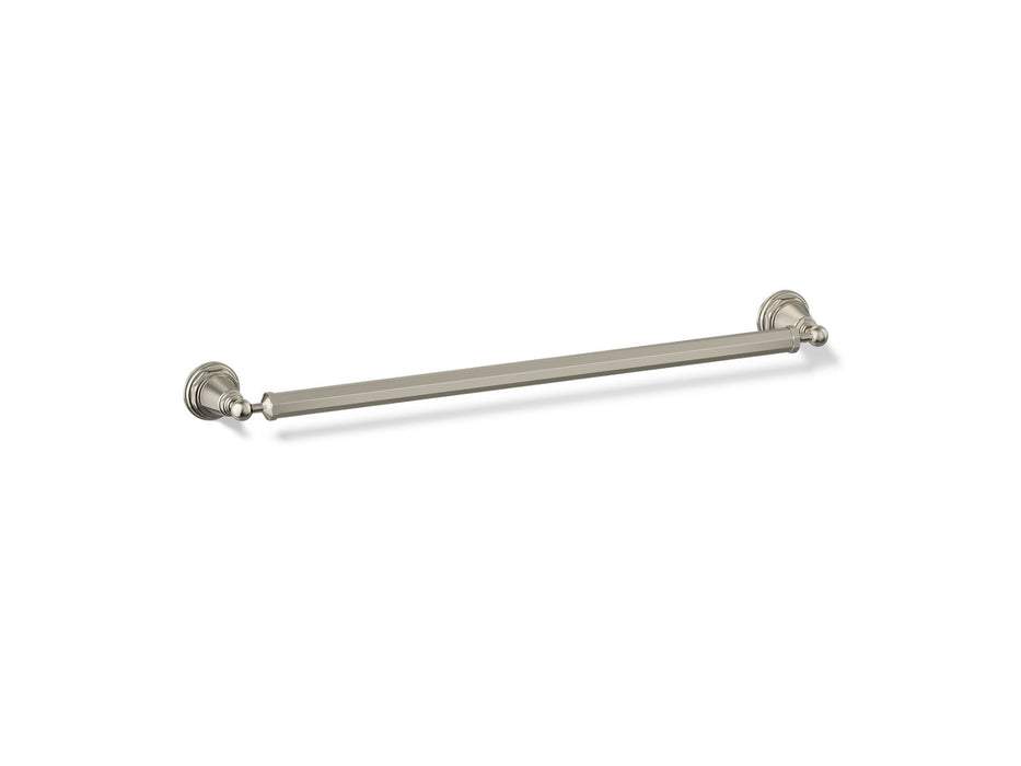 KOHLER K-13109 Pinstripe 24" towel bar, vibrant polished nickel