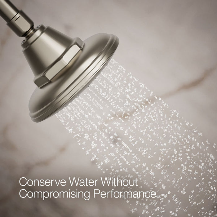 KOHLER K-13137-AK Pinstripe Single-function showerhead, 2.5 gpm, vibrant brushed nickel - view 3
