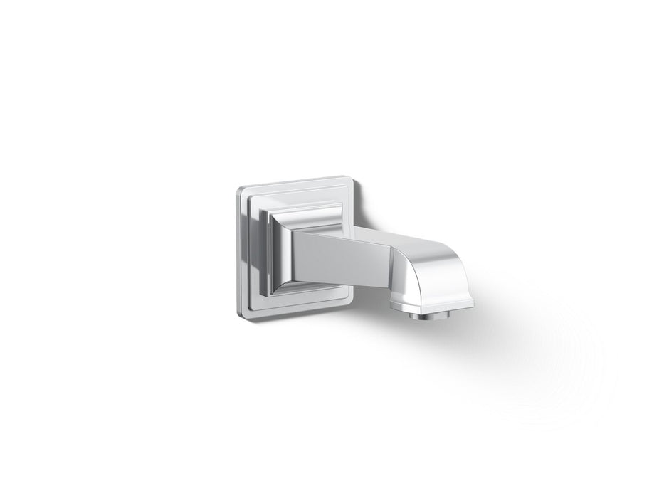KOHLER K-13139-A Pinstripe Wall-mount bath spout, polished chrome