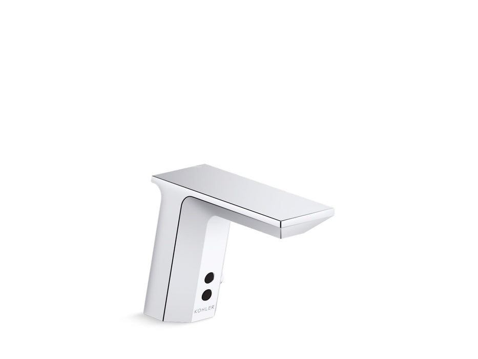 KOHLER K-13466-SATA Geometric Touchless single-hole lavatory faucet with Insight sensor technology and temperature mixer,...