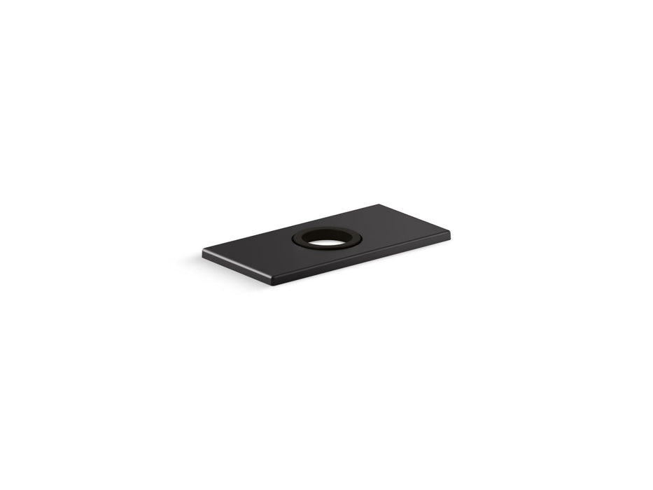 KOHLER K-13478-B 4" escutcheon plate for Insight and Kinesis faucet, matte black
