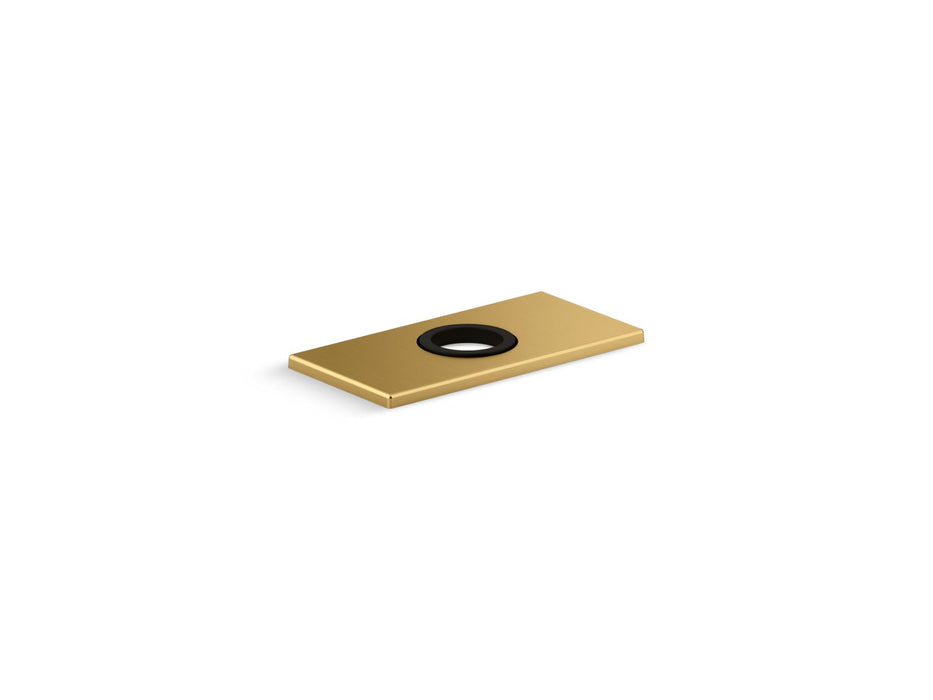 KOHLER K-13478-B 4" escutcheon plate for Insight and Kinesis faucet, vibrant brushed moderne brass