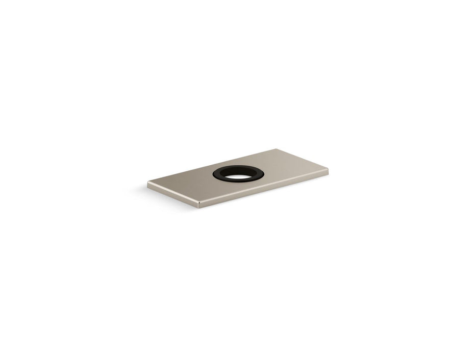 KOHLER K-13478-B 4" escutcheon plate for Insight and Kinesis faucet, vibrant brushed nickel