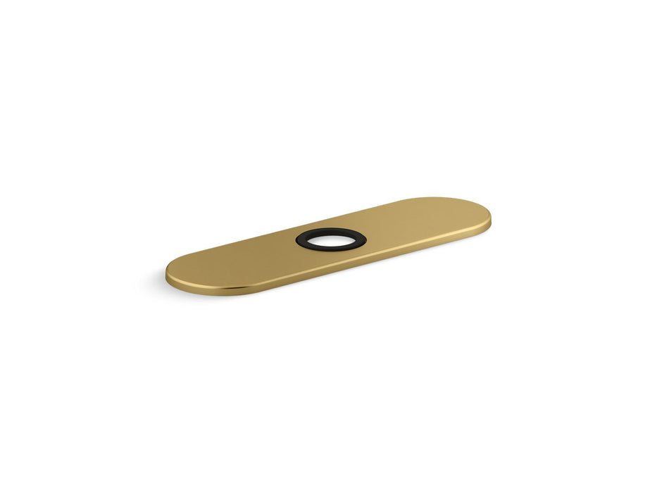 KOHLER K-13479-A 8" escutcheon plate for Insight and Kinesis faucet, vibrant brushed moderne brass