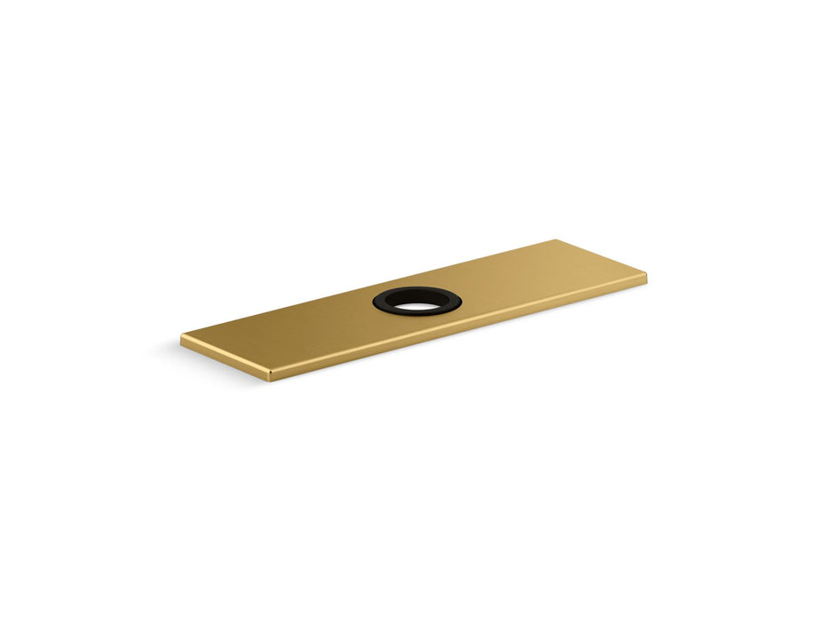 KOHLER K-13479-B 8" escutcheon plate for Insight and Kinesis faucet, vibrant brushed moderne brass