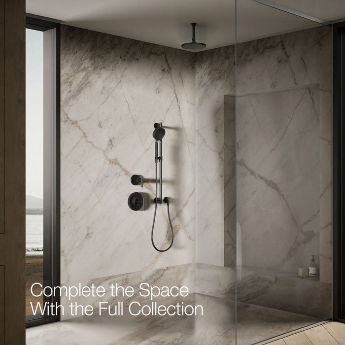 KOHLER K-13688 Contemporary Round 8" single-function rainhead, 2.5 gpm, matte black - view 5