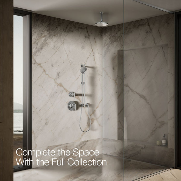 KOHLER K-13688 Contemporary Round 8" single-function rainhead, 2.5 gpm, polished chrome - view 5