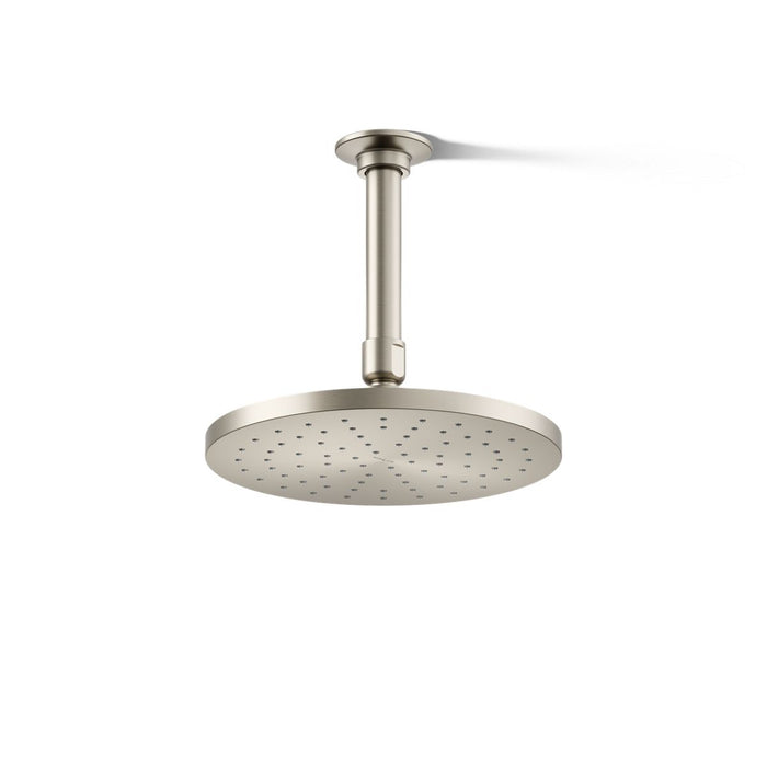 KOHLER K-13688 Contemporary Round 8" single-function rainhead, 2.5 gpm, vibrant brushed nickel - view 4