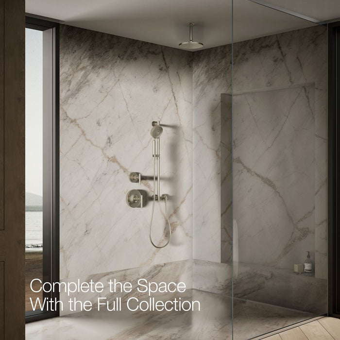KOHLER K-13688 Contemporary Round 8" single-function rainhead, 2.5 gpm, vibrant brushed nickel - view 5