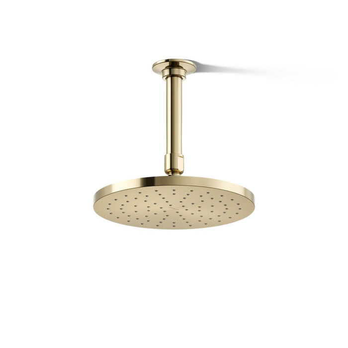 KOHLER K-13688 Contemporary Round 8" single-function rainhead, 2.5 gpm, vibrant french gold - view 4