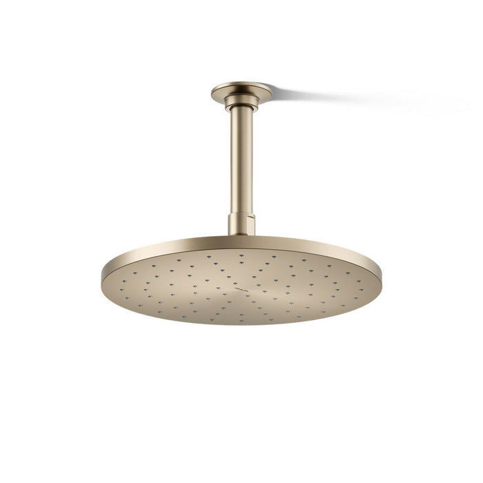 KOHLER K-13689 Contemporary Round 10" single-function rainhead, 2.5 gpm, vibrant brushed bronze - view 3