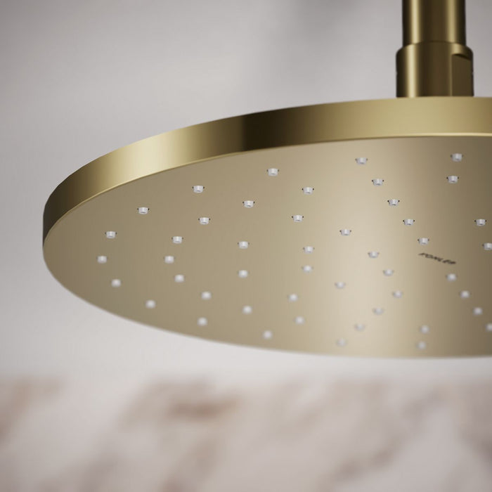 KOHLER K-13689 Contemporary Round 10" single-function rainhead, 2.5 gpm, vibrant french gold - view 3