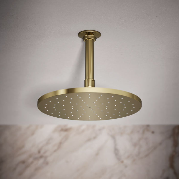 KOHLER K-13689 Contemporary Round 10" single-function rainhead, 2.5 gpm, vibrant french gold - view 5