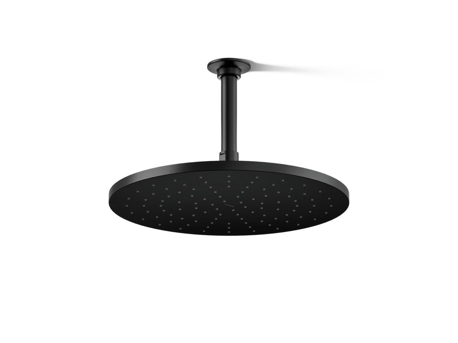 KOHLER K-13690 Contemporary Round 12" single-function rainhead, 2.5 gpm, matte black
