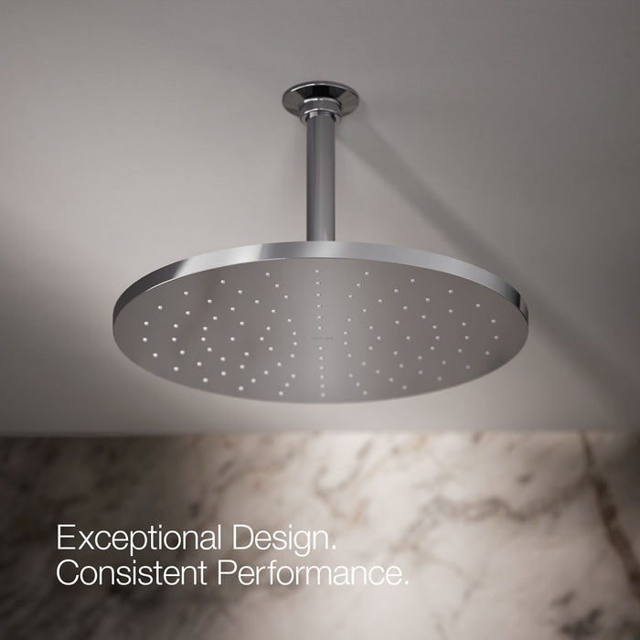 KOHLER K-13690 Contemporary Round 12" single-function rainhead, 2.5 gpm, polished chrome - view 2