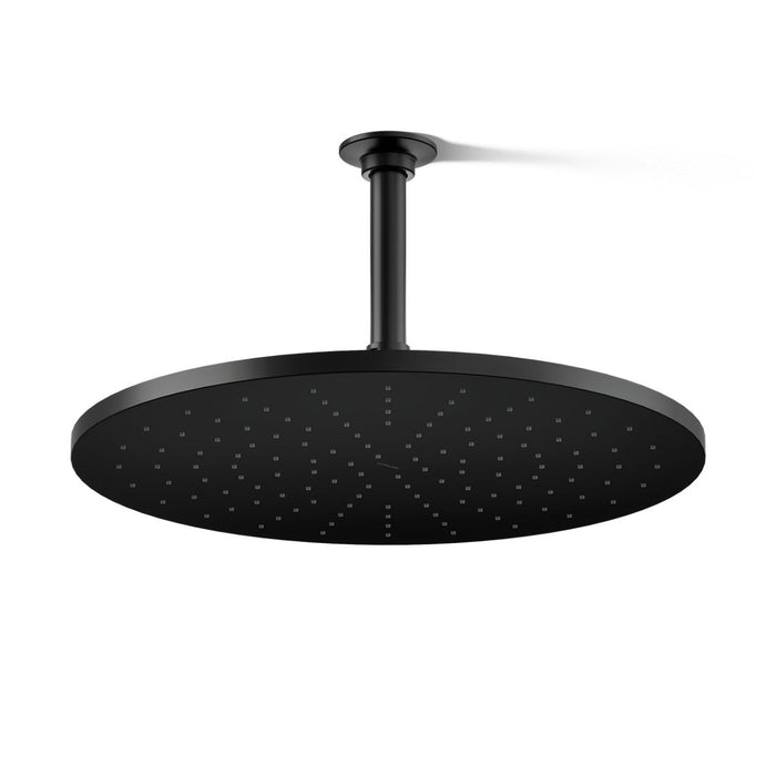 KOHLER K-13691 Contemporary Round 14” single-function rainhead, 2.5 gpm, matte black - view 3
