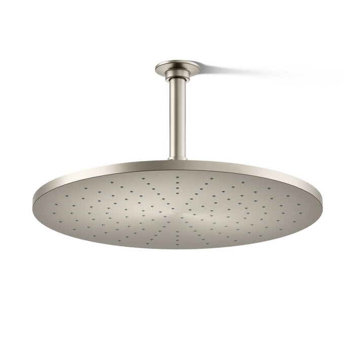 KOHLER K-13691 Contemporary Round 14” single-function rainhead, 2.5 gpm, vibrant brushed nickel - view 3