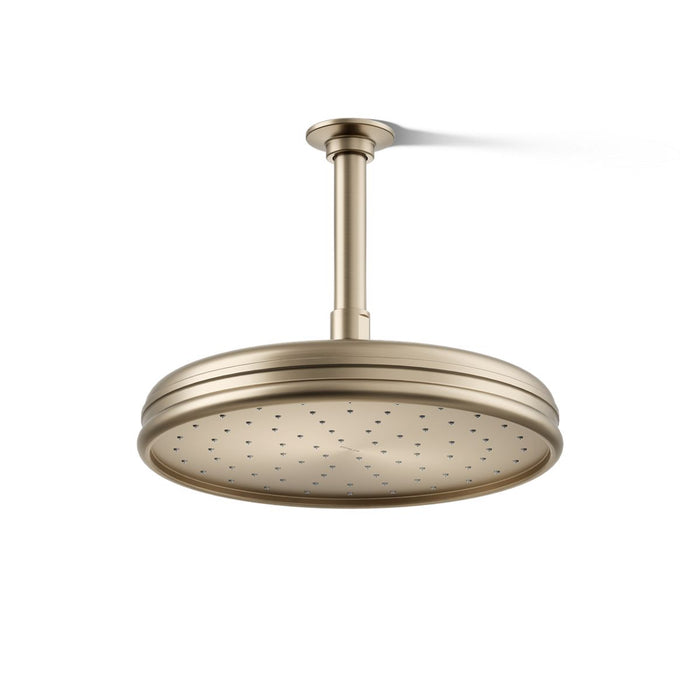 KOHLER K-13693 Traditional 10" single-function rainhead, 2.5 gpm, vibrant brushed bronze - view 3