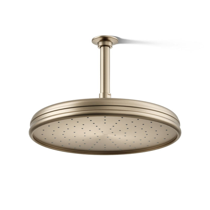 KOHLER K-13694 Traditional 12" single-function rainhead, 2.5 gpm, vibrant brushed bronze - view 3