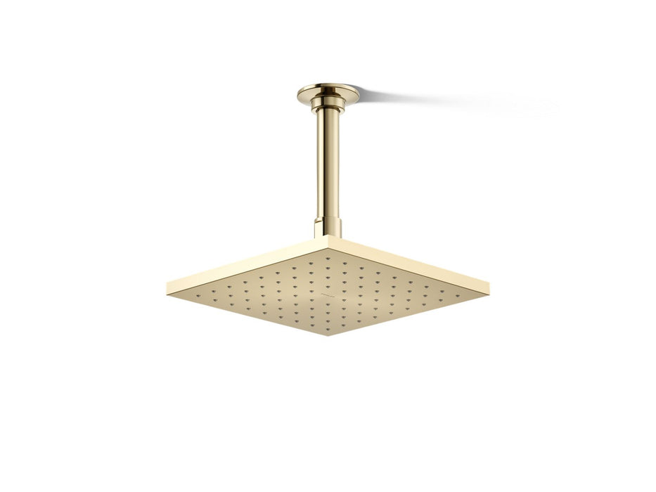 KOHLER K-13695-G Contemporary Square 8" single-function rainhead, 1.75 gpm, vibrant french gold