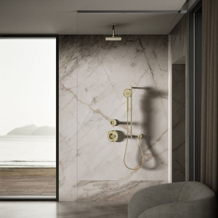KOHLER K-13695-G Contemporary Square 8" single-function rainhead, 1.75 gpm, vibrant french gold - view 3